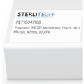 Sterlitech Polyester (PETE) Membrane Filters, 10.0 Micron, 47mm, PK100 PET10047100